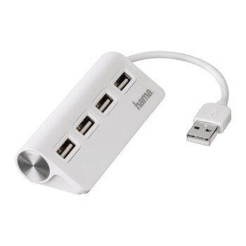 USB 2.0 HUB Hama, biely