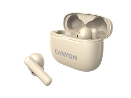 Bluetooth slúchadlá do uší Canyon TWS-10 béžové