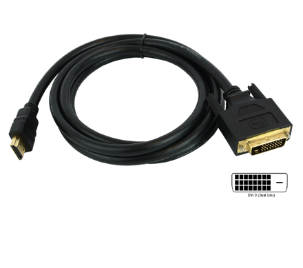 Šnúra prepojovacia HDMI k / DVI k, 1.8m