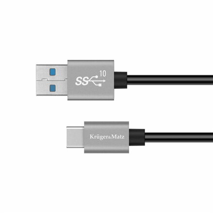 Kábel USB-A / USB-C 10Gbps 1m čierny Kruger&Matz Basic