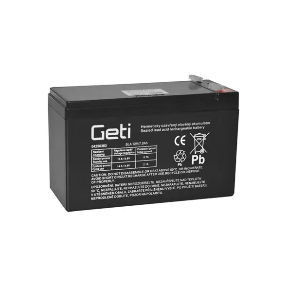 Akumulátor bezúdržbový 12V/7.0Ah 4,7mm,  Geti 