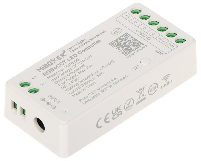 LED controller pre RGBCCT pásy 12-24VDC Miboxer/Milight