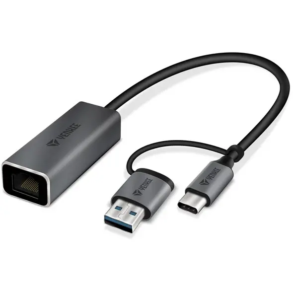 Adaptér YENKEE YTC 013 USB-A/C na RJ45